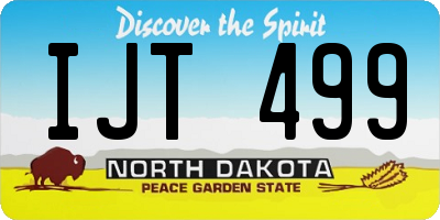 ND license plate IJT499