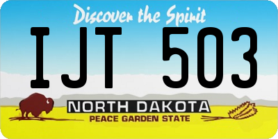 ND license plate IJT503