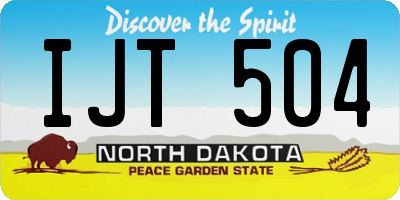 ND license plate IJT504