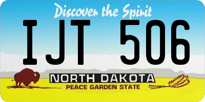 ND license plate IJT506