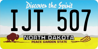 ND license plate IJT507