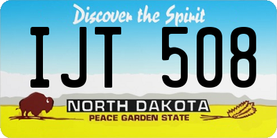 ND license plate IJT508