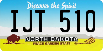 ND license plate IJT510