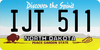 ND license plate IJT511