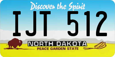 ND license plate IJT512