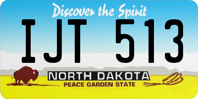 ND license plate IJT513