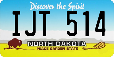 ND license plate IJT514