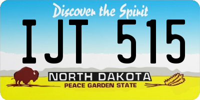 ND license plate IJT515