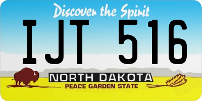 ND license plate IJT516