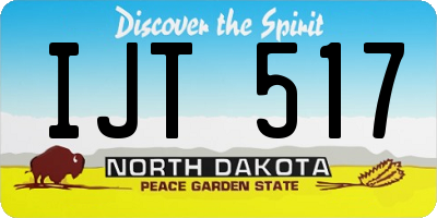 ND license plate IJT517