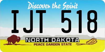 ND license plate IJT518
