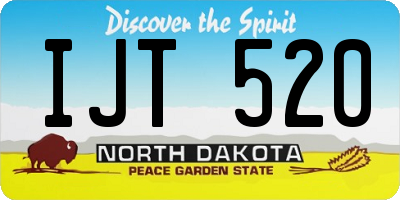 ND license plate IJT520