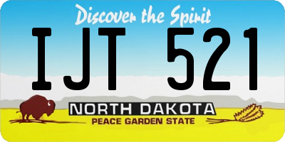ND license plate IJT521