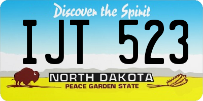 ND license plate IJT523