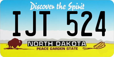 ND license plate IJT524