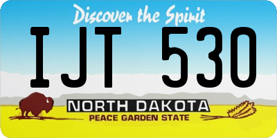 ND license plate IJT530