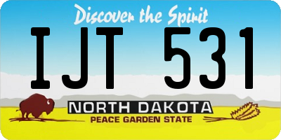 ND license plate IJT531