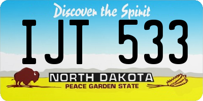 ND license plate IJT533