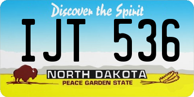 ND license plate IJT536