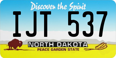 ND license plate IJT537