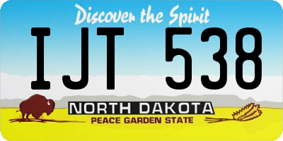 ND license plate IJT538
