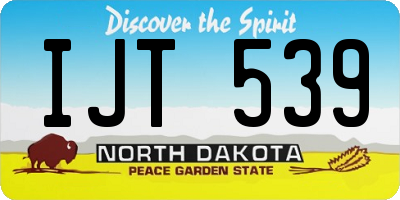 ND license plate IJT539