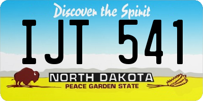 ND license plate IJT541