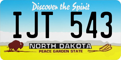 ND license plate IJT543