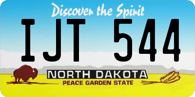 ND license plate IJT544