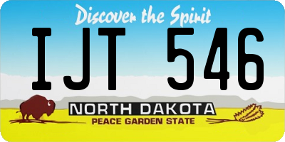 ND license plate IJT546