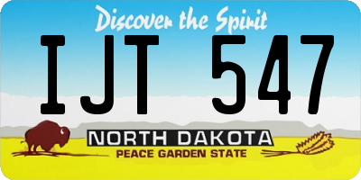 ND license plate IJT547