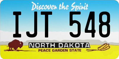 ND license plate IJT548