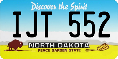 ND license plate IJT552