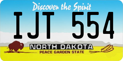 ND license plate IJT554
