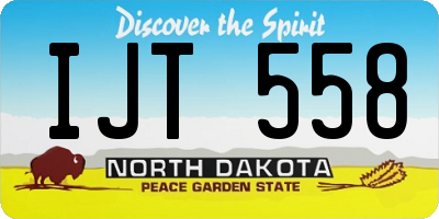 ND license plate IJT558
