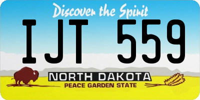 ND license plate IJT559