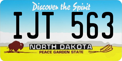 ND license plate IJT563