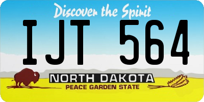 ND license plate IJT564