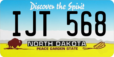 ND license plate IJT568