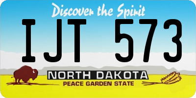 ND license plate IJT573