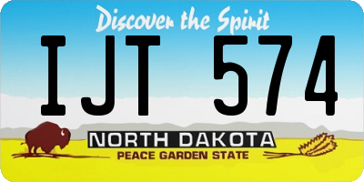 ND license plate IJT574