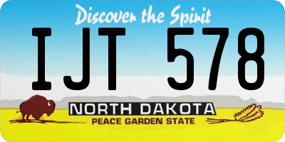 ND license plate IJT578