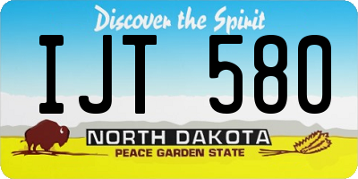 ND license plate IJT580