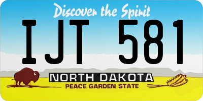 ND license plate IJT581