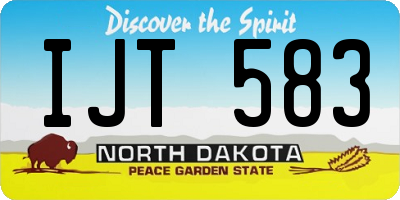 ND license plate IJT583