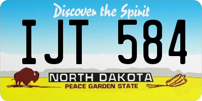 ND license plate IJT584