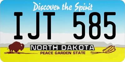 ND license plate IJT585