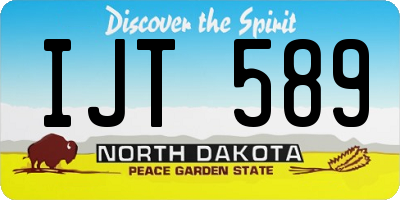 ND license plate IJT589