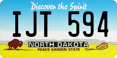 ND license plate IJT594