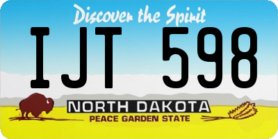 ND license plate IJT598